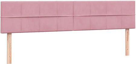 Łóżko typu Box Spring z materacem różowe 180x220 cm aksamitne - zdjęcie 2