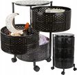 PÓŁKA KUCHENNA SZAFKA NA KÓŁKACH REGAŁ MOBILNA WÓZEK STOLIK 3 POZIOMY KOSZ