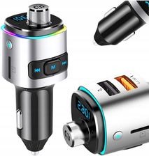 TRANSMITER BLUETOOTH FM ŁADOWARKA SAMOCHODOWA SZYBKA 2x USB PODŚWIETLENIE