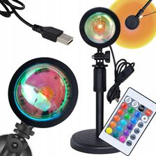 Zdjęcie PROJEKTOR LAMPA LAMPKA ZACHÓD WSCHÓD IMITACJA SŁOŃCA LED RGB USB + PILOT - Bierutów