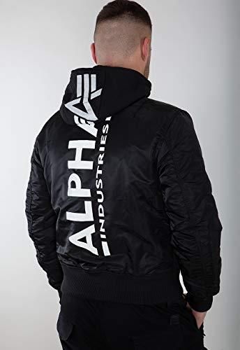 Alpha Industries MA-1 ZH Back Print Bomber Jacket dla mężczyzn Black ...