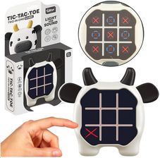 Zdjęcie Lean Toys Gra Elektroniczna 3w1 Kółko i Krzyżyk Memory Krowa Biało Czarna - Miechów