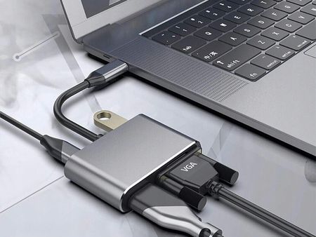 ADAPTER PRZEJŚCIÓWKA USB-C DO HDMI 4K VGA HUB USB 3.0 USB-C POWER DELIVERY - zdjęcie 6