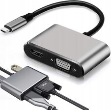 ADAPTER PRZEJŚCIÓWKA USB-C DO HDMI 4K VGA HUB USB 3.0 USB-C POWER DELIVERY