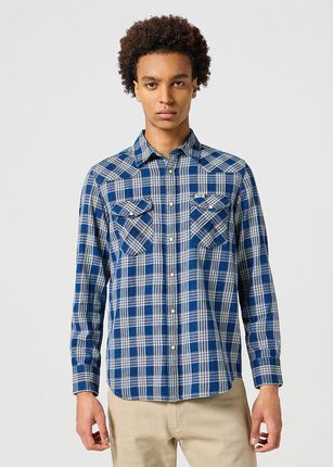 WRANGLER MĘSKA KOSZULA WESTERN INDIGO SHIRT DARK WASH 112357250