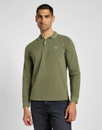 LEE MĘSKA KOSZULKA LS PIQUE POLO MERCANTILE GREEN 112355667