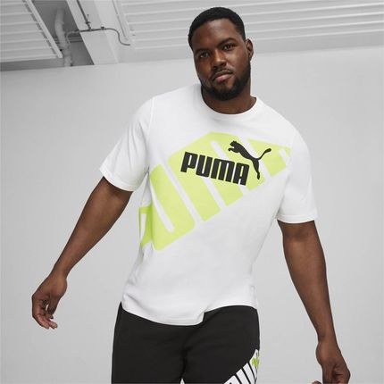 Koszulka męska Puma POWER GRAPHIC biała 67896052 - zdjęcie 2