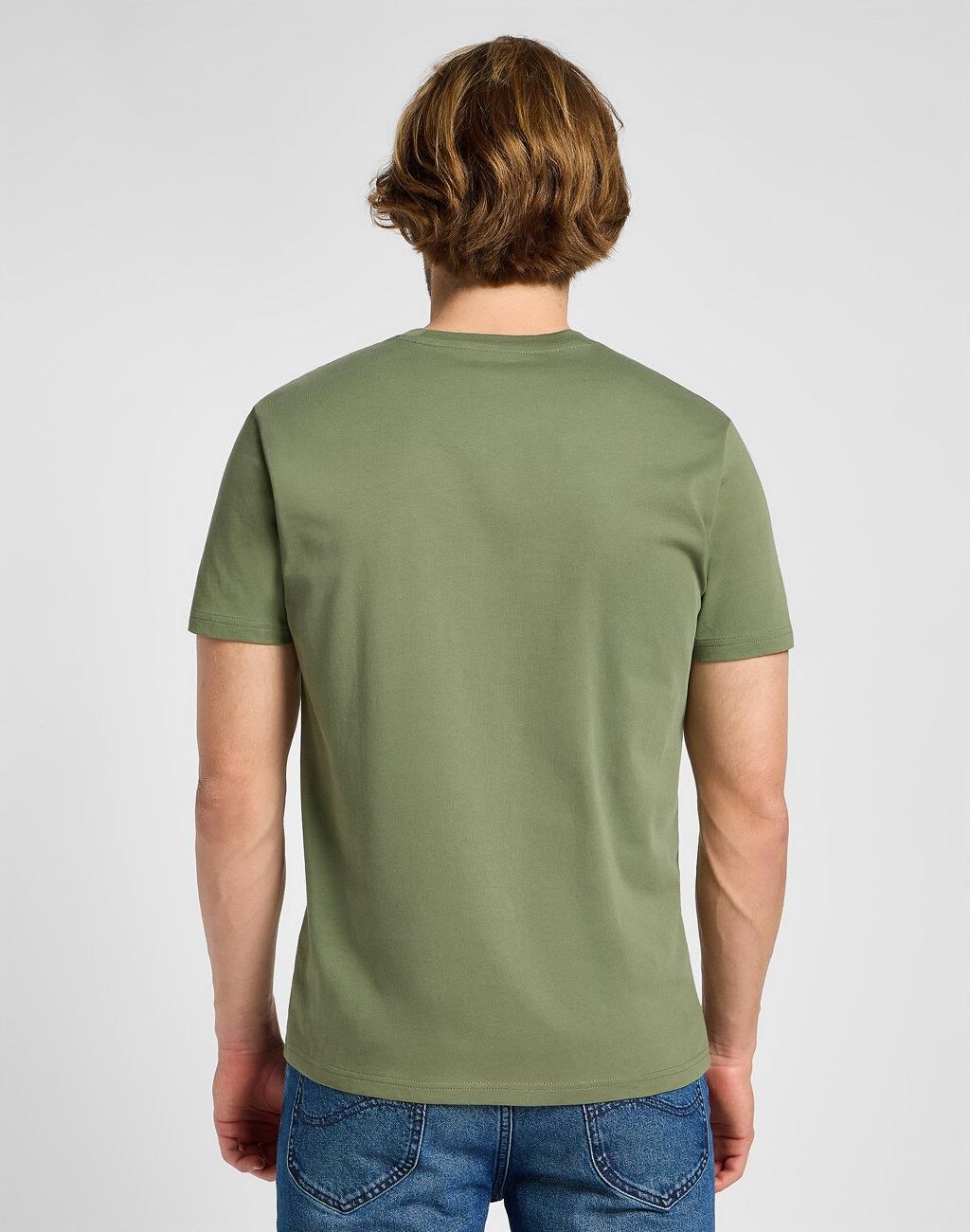 LEE MĘSKA KOSZULKA MEDIUM WOBBLY LEE TEE MERCANTILE GREEN