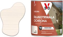 Zdjęcie V33 Lazura długotrwała ochrona 10 lat Biały satyna 0,75l - Bochnia