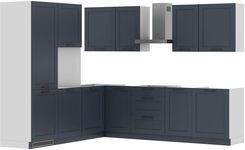 Zdjęcie Zestaw Mebli Kuchennych Arco 240X270cm Mdf Folia Granatowy Mat - Żelechów