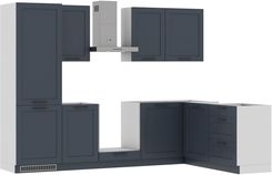 Zdjęcie Zestaw Mebli Kuchennych Arco 280X180cm Mdf Folia Granatowy Mat - Biała Podlaska