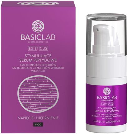 Basiclab Dermocosmetics Basiclab Esteticus 15% Kompleksu Peptydów Stymulujące Serum Do Twarzy Na Noc 15Ml - zdjęcie 2