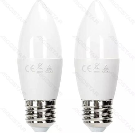 Żarówka LED C37 E27 12W Barwa Ciepła 2 szt. Żarówka LED C37 E27 12W Barwa Ciepła 2 szt.