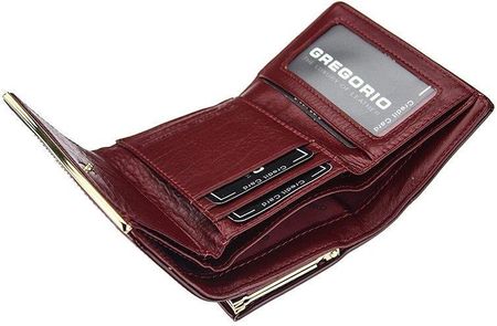 Portfel Damski Gregorio ZLF-117 Skóra Naturalna Ciemny Brąz Poziomy RFID Secure - zdjęcie 2
