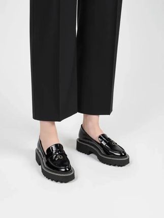 Damskie Lakierowane Mokasyny NOXIA BLACK 36 - zdjęcie 2