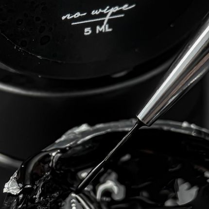 NAILSOFTHEDAY Premium gel paint Black no wipe - farbka bez lepkiej warstwy, 5 ml - zdjęcie 2