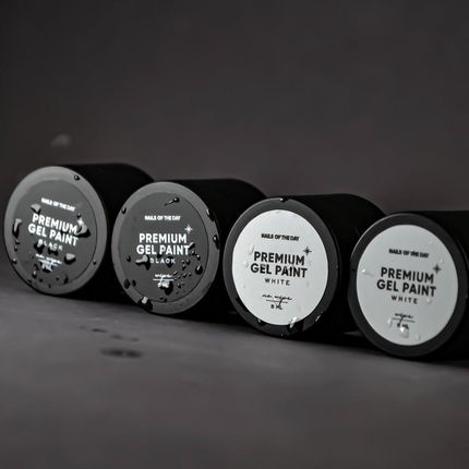 NAILSOFTHEDAY Premium gel paint Black no wipe - farbka bez lepkiej warstwy, 5 ml - zdjęcie 3
