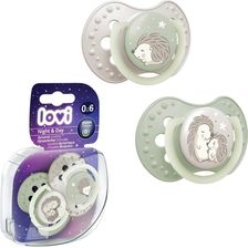 Zdjęcie Lovi Smoczek Silikonowy Dynamiczny Night & Day 0-6m 2szt. Hedgehog Jeż - Różan