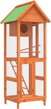 Zakito Home Domek Dla Ptaków Z Wolierą 60X58,5X160cm Brązowy