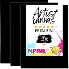 Zdjęcie Mpink 3X Podobrazie Malarskie 30X40cm Czarne Płótno Idealne Do Malowania - Namysłów