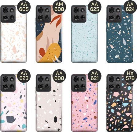 Hello Case Etui Do Motorola Moto G75 5G Lastriko Terrazzo Terakota Obudowa - zdjęcie 2