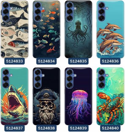 Superetui Etui Do Samsung Galaxy S25 Morze Statki Fale Ryby Delfiny Muszle - zdjęcie 3