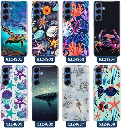 Superetui Etui Do Samsung Galaxy S25 Morze Statki Fale Ryby Delfiny Muszle - zdjęcie 4