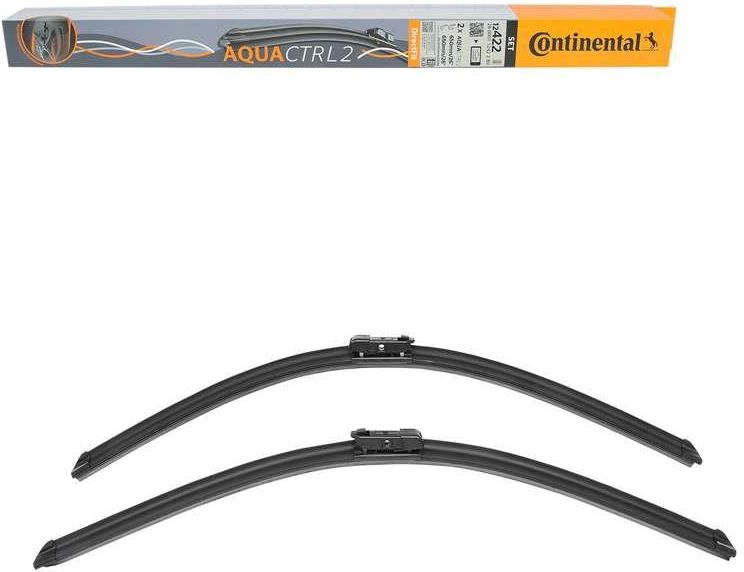 Continental AQUACTRL 2 Set Tergicristalli DirectFit 650/530 Mm - Installazione Facile, Pulizia Perfetta, 2 Spazzole Anteriori