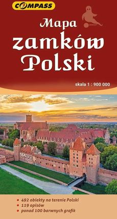Mapa zamków Polski w skali 1:900 000  - Karnawałowe ceny HITÓW z odbiorem za 0 zł lub wysyłka od 10,49 zł