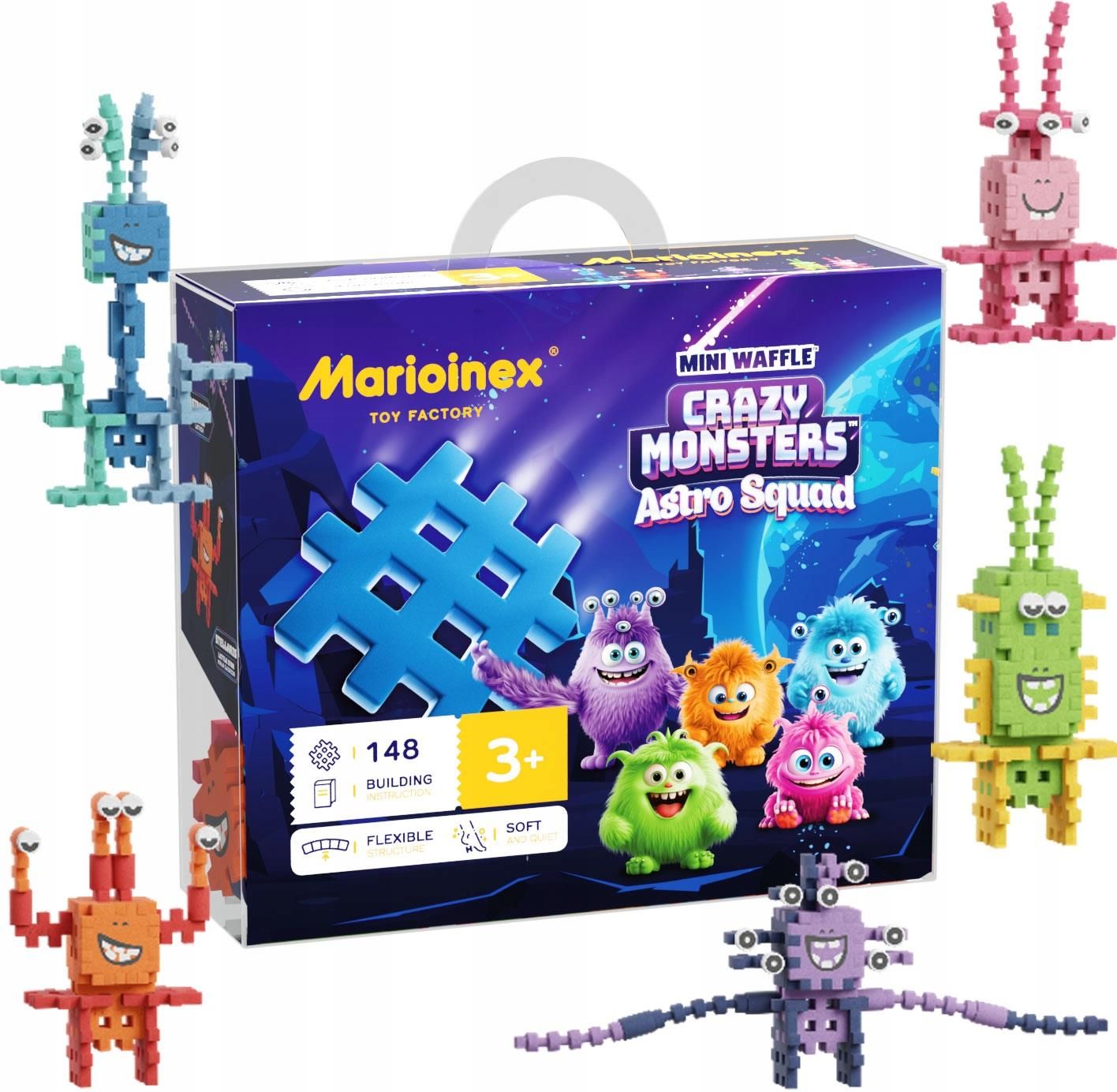 Kiki出品 Marioinex Klocki Waffle Mini Kosmo Śmieszki Crazy Monster Astro