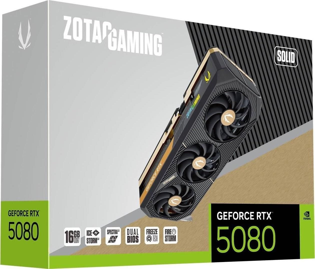 ほぼ新品 geforce RTX 5080 ZOTAC SOLID OC 16G Zotac GAMING GeForce RTX 5080 SOLID OC 16GB (ZT-B50800J-10P