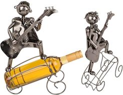 Out Of The Blue Metalowy Stojak Na Wino Muzyk Butelkę Z Gitarą