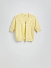 Reserved - Sweter z dzianinowym topem - jasnożółty