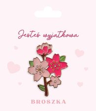 Zdjęcie Broszka na prezent z czterema różowymi kwiatami - Be-Happy Gifts - Lubsko