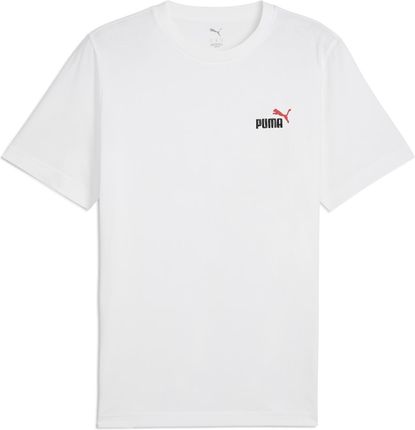 Męska Koszulka z krótkim rękawem Puma Ess 2 Color Small NO. 1 Logo Tee 68471702 – Biały