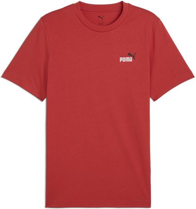 Męska Koszulka z krótkim rękawem Puma Ess 2 Color Small NO. 1 Logo Tee 68471715 – Czerwony