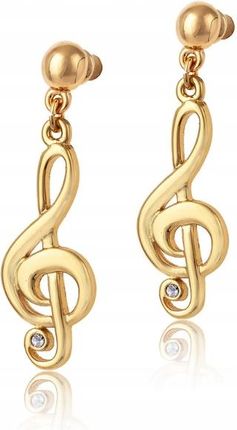 Kolczyki klucz wiolinowy z kolekcji Basic Chain Aria Martelle (P24/NUT/01AU