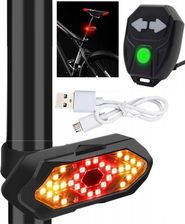 Lampka Rowerowa Led Usb Tylna Z Kierunkowskazem + Pilot