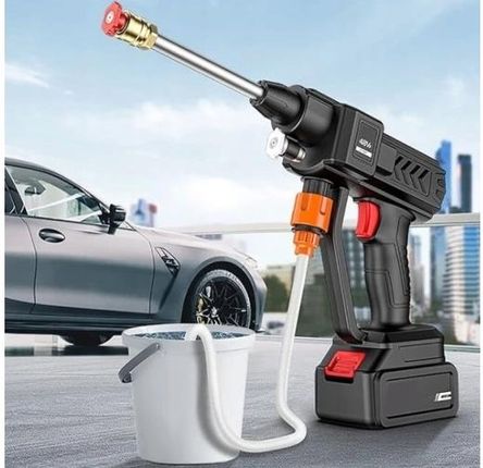 Myjka Ciśnieniowa Aku 2X2Ah Gotowy Zestaw Do Mycia + 2 Akumulatory Walizka - zdjęcie 6