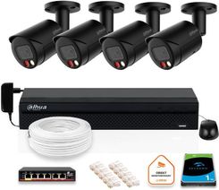 Dahua Zestaw Zestaw Monitoringu Ip Dahua 4X Kamera Ipc-Hfw2849S-S-Il-0280B-Black 8Mpx (Z38527B4)