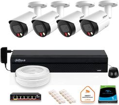 Dahua Zestaw Zestaw Monitoringu Ip Dahua 4X Kamera Ipc-Hfw2849S-S-Il-0280B 8Mpx (Z38420B4)