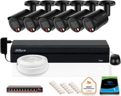 Dahua Zestaw Zestaw Monitoringu Ip Dahua 6X Kamera Ipc-Hfw2849S-S-Il-0280B-Black 8Mpx (Z38527B6)