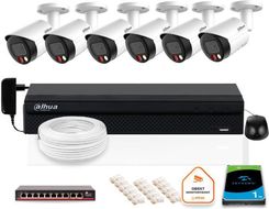 Dahua Zestaw Zestaw Monitoringu Ip Dahua 6X Kamera Ipc-Hfw2849S-S-Il-0280B 8Mpx (Z38420B6)