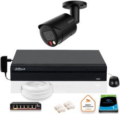 Dahua Zestaw Zestaw Monitoringu Ip Dahua Kamera Ipc-Hfw2849S-S-Il-0280B-Black 8Mpx (Z38527B1)