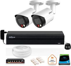 Dahua Zestaw Zestaw Monitoringu Ip Dahua 2X Kamera Ipc-Hfw2849S-S-Il-0280B 8Mpx (Z38420B2)