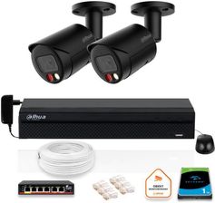 Dahua Zestaw Zestaw Monitoringu Ip Dahua 2X Kamera Ipc-Hfw2849S-S-Il-0280B-Black 8Mpx (Z38527B2)