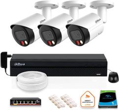 Dahua Zestaw Zestaw Monitoringu Ip Dahua 3X Kamera Ipc-Hfw2849S-S-Il-0280B 8Mpx (Z38420B3)