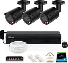 Dahua Zestaw Zestaw Monitoringu Ip Dahua 3X Kamera Ipc-Hfw2849S-S-Il-0280B-Black 8Mpx (Z38527B3)