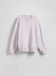 Reserved - Bawełniana bluza regular fit - lawendowy