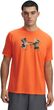 Męska koszulka treningowa Under Armour UA M Tech Print Fill SS - pomarańczowa